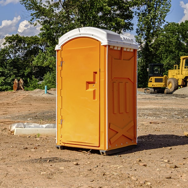 can i customize the exterior of the portable restrooms with my event logo or branding in Caribou County ID